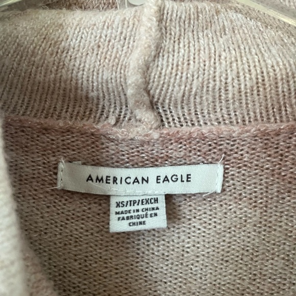 American Eagle Outfitters Pink Ombre Cowl Neck Sweater Hi Low Hemline Size XS - Picture 3 of 14